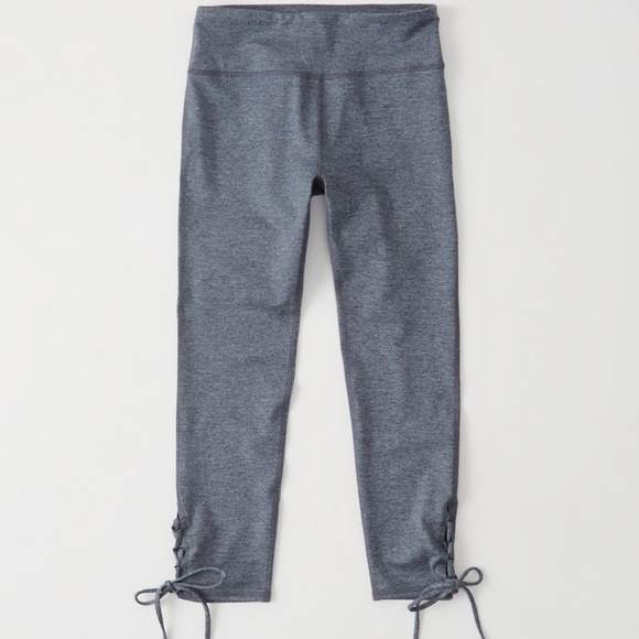 Abercrombie & Fitch Pants - NWT Abercrombie Lace Up Cropped Heather Legging